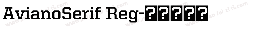 AvianoSerif Reg字体转换